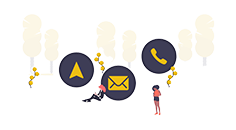 Contact icons.